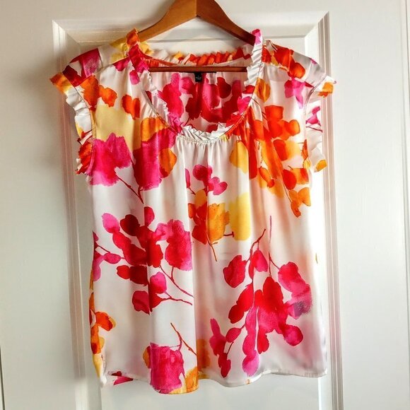 Cynthia Steffe Ruffle Trim Sleeveless Top - Picture 1 of 5